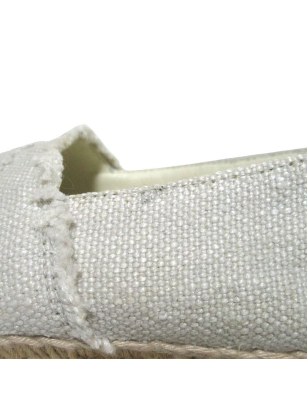 Chanel CC Logo Espadrille Shoes 36 Ivory Black Pre Owned - Picture 9 of 15